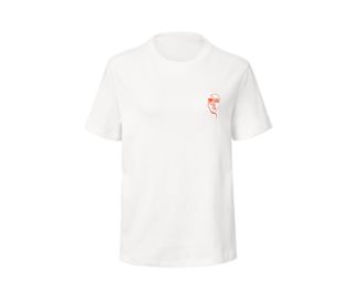 Krémové s oranžovou výšivkou