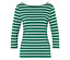 Zelenobílé pruhované tričko s dlouhým rukávem.