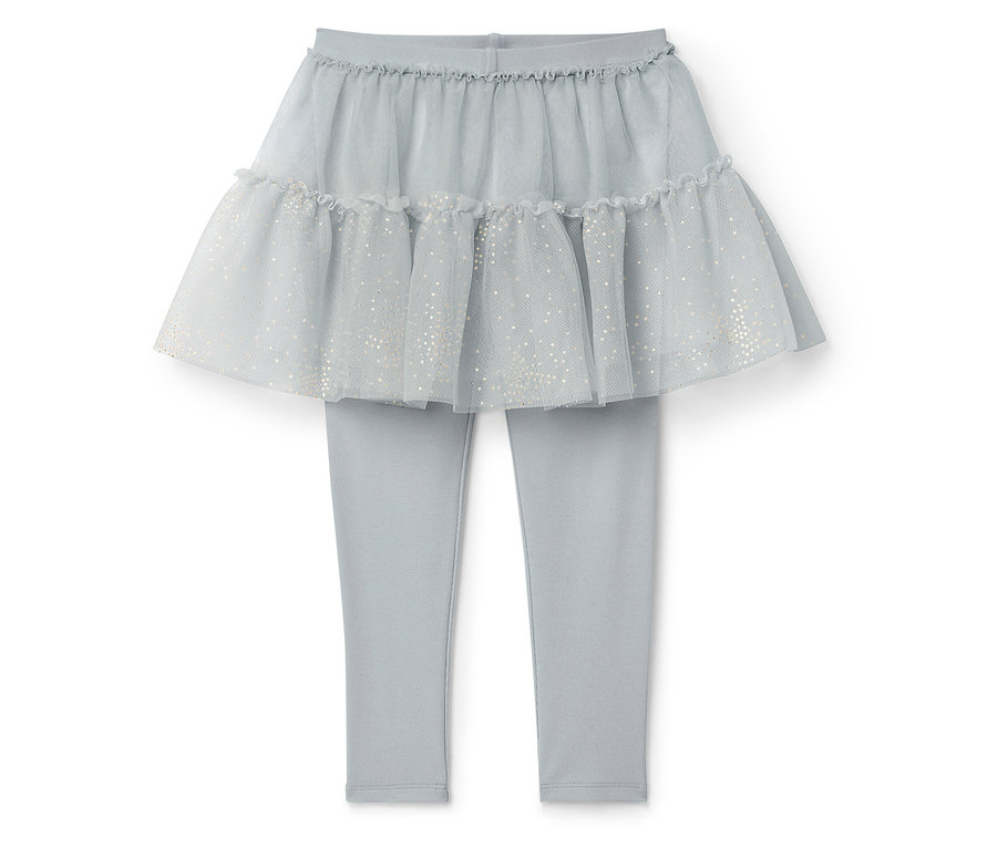 Modré legíny s tutu sukní.