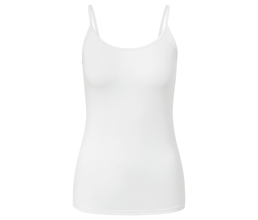 Bílý nátělník na bílém pozadí.