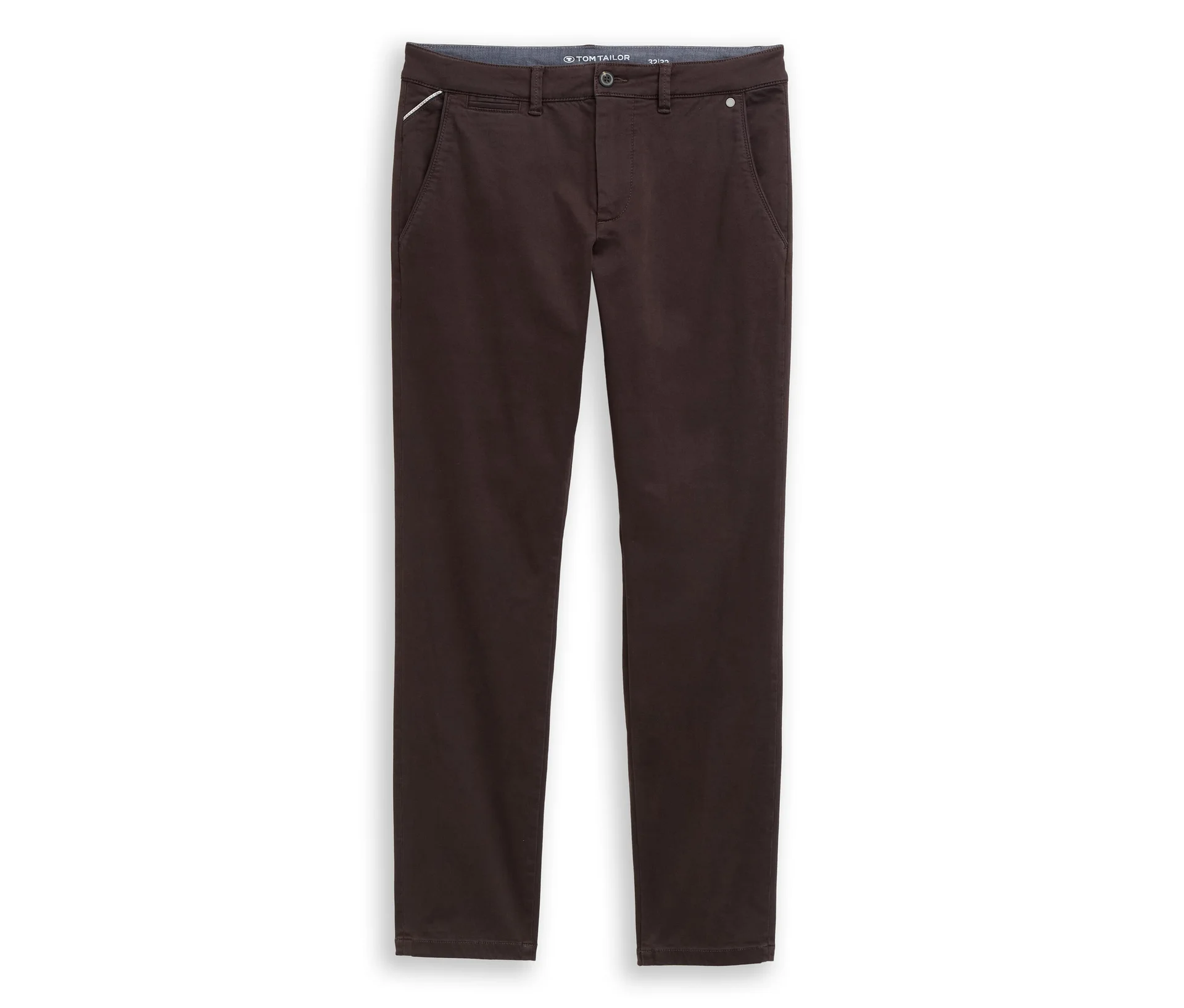 Kalhoty slim chino Tom Tailor »TTSIMON«, dark chocolate brown