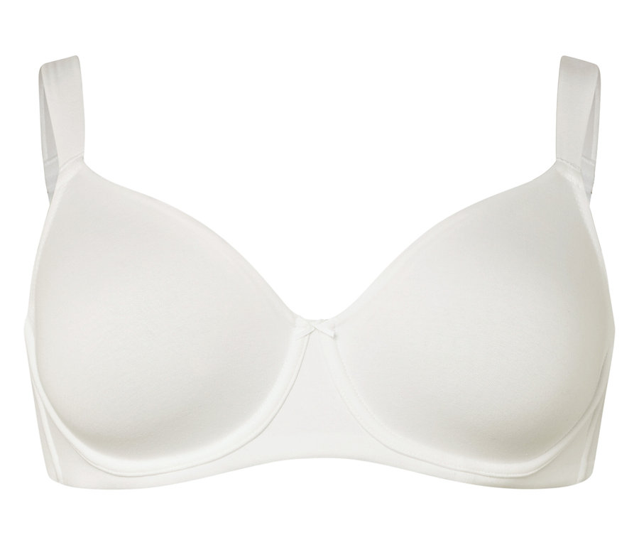 Bílá podprsenka s kosticemi.