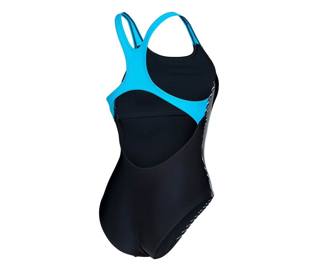 Dámské plavky s podprsenkou arena Feel Lily Swim Pro Back, BLACK/TURQUOISE.