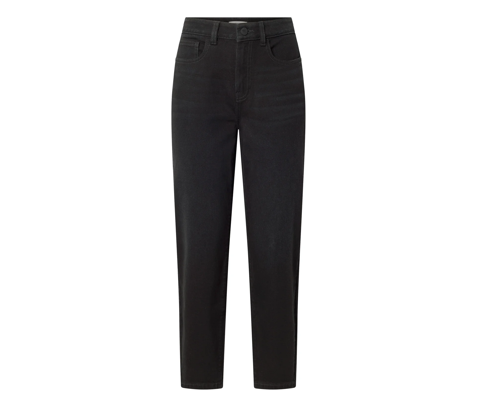 Džíny mom – střih »Nyla«, black washed denim