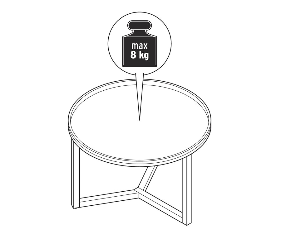 Ilustrace kulatého konferenčního stolku.