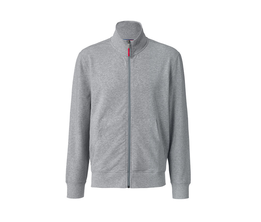 Šedá mikina s vláknem TENCEL™ x REFIBRA™ na zip.