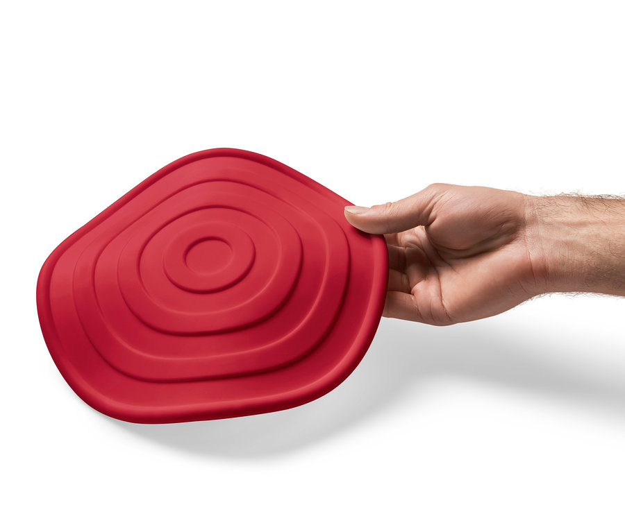 Ruka drží létající talíř pro psy.