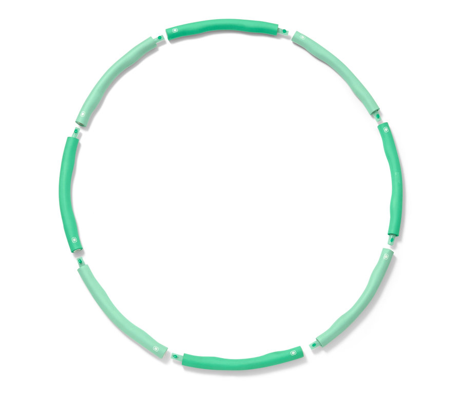 Zobrazení zelené gymnastické obruče.