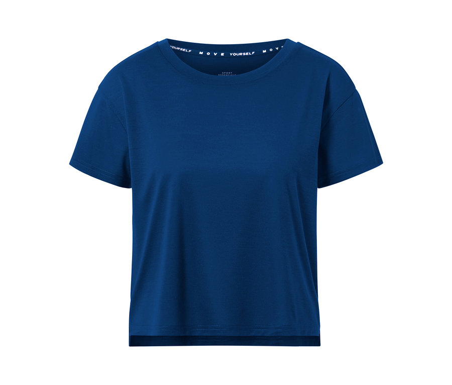 Královsky modré sportovní tričko s krátkým rukávem 2 v 1.