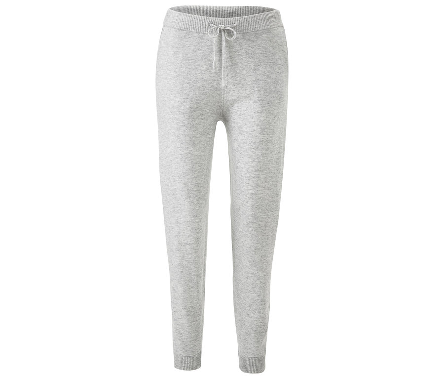 Šedé pletené kalhoty joggpant.