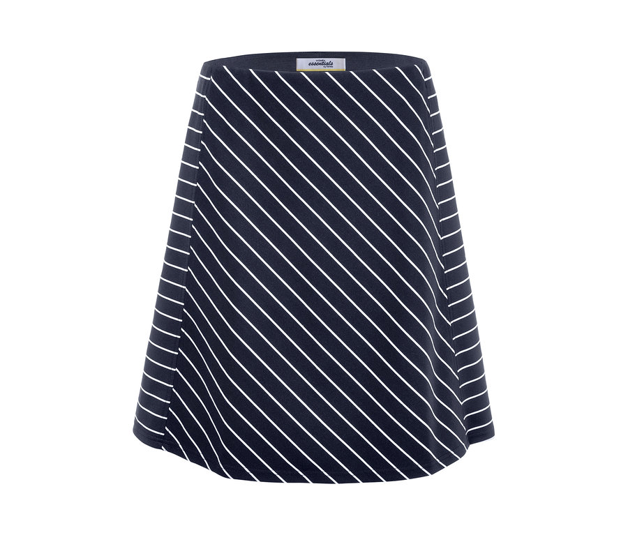 Proužkovaná žerzejová sukně.