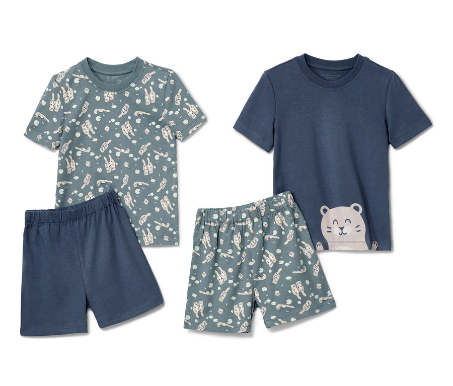 Dvoje dětská pyžama s potiskem vydry.