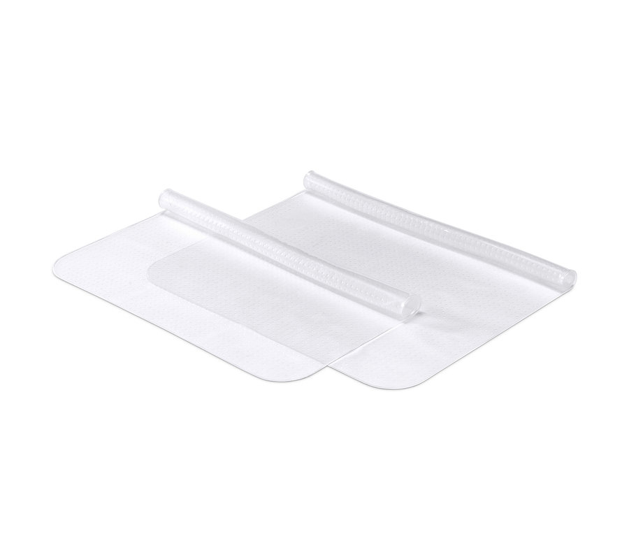 Dvě silikonové potravinové fólie, 2 ks, srolované na bílém pozadí.