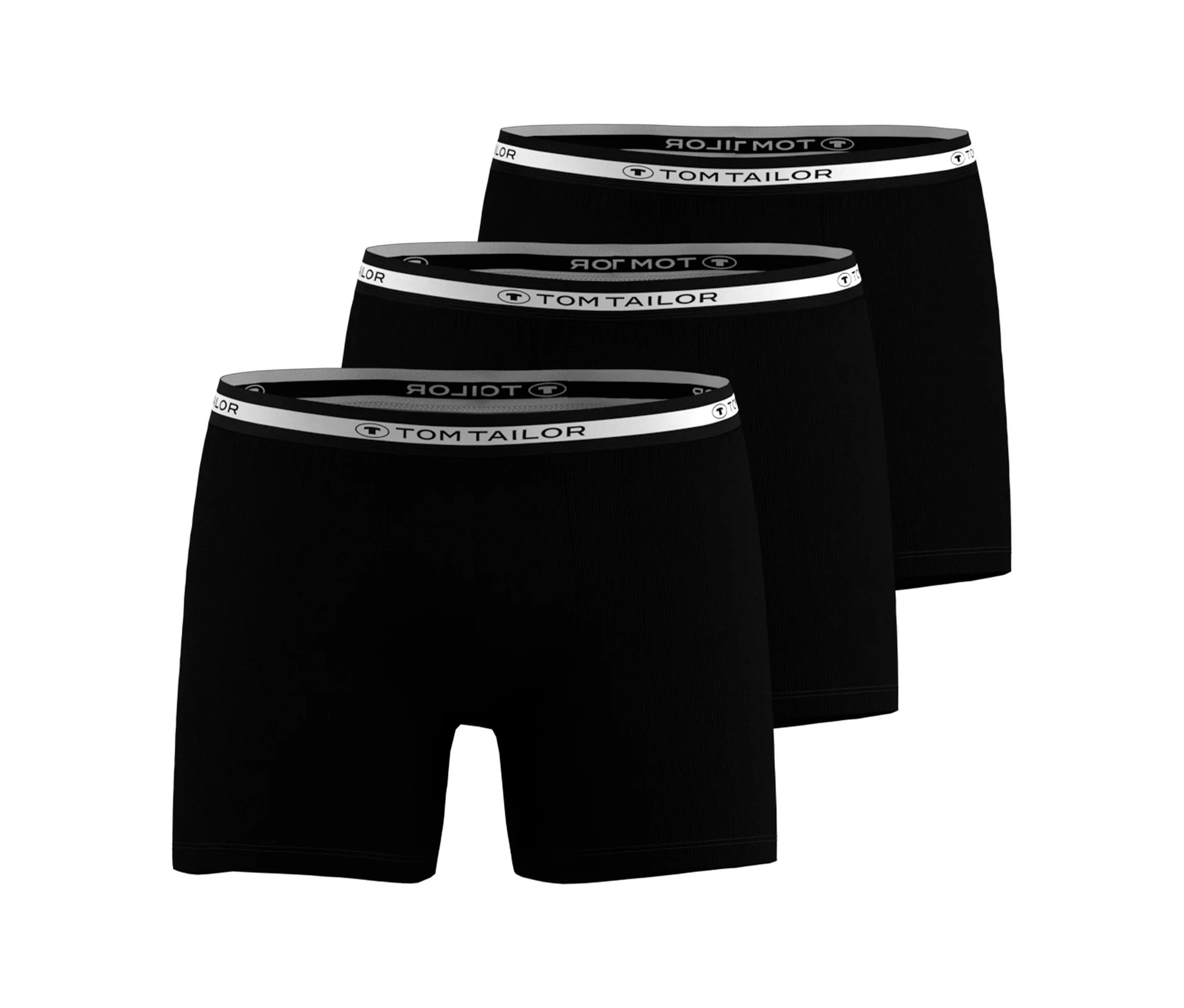 Dlouhé boxerky Tom Tailor »Buffer«, 3 ks, černá