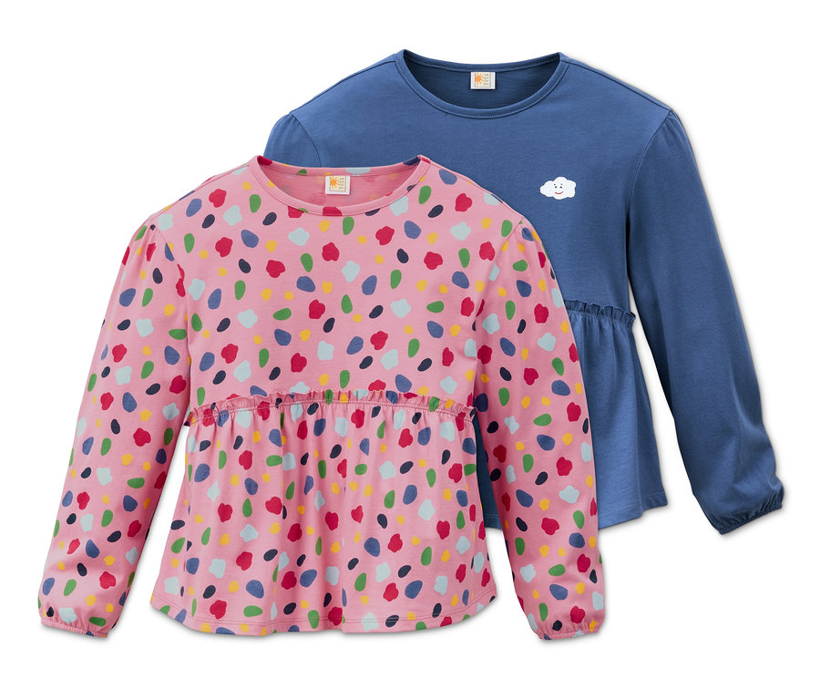 Dvě trička s dlouhým rukávem z biobavlny.