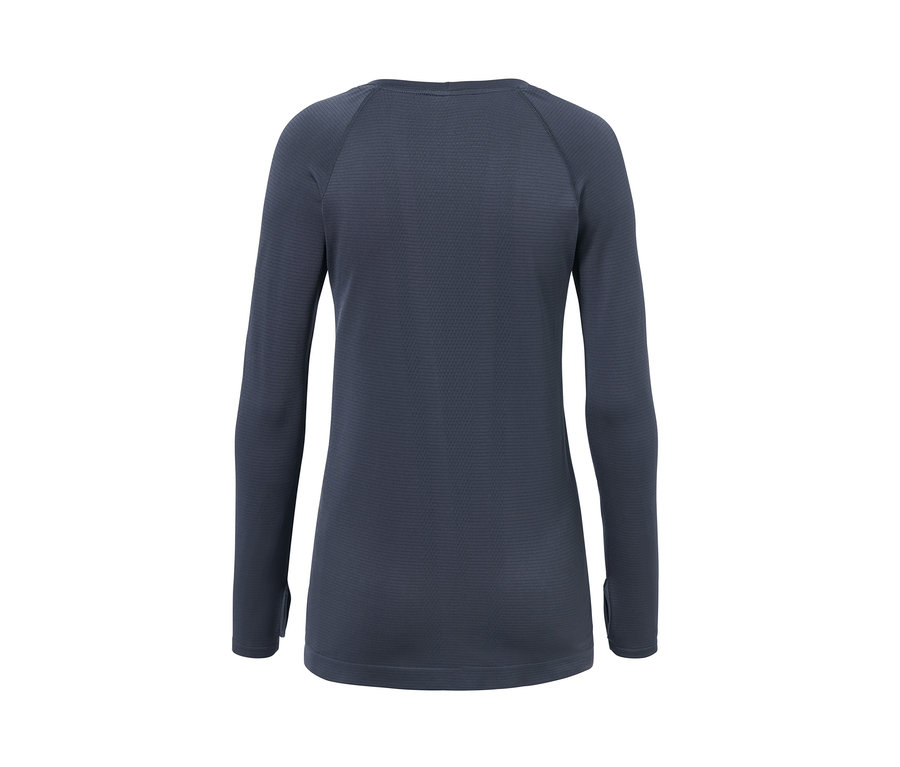 Tmavě modré bezešvé funkční triko s dlouhým rukávem.