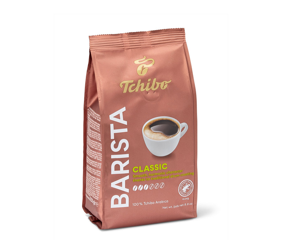 Balení mleté kávy Tchibo Barista Classic.