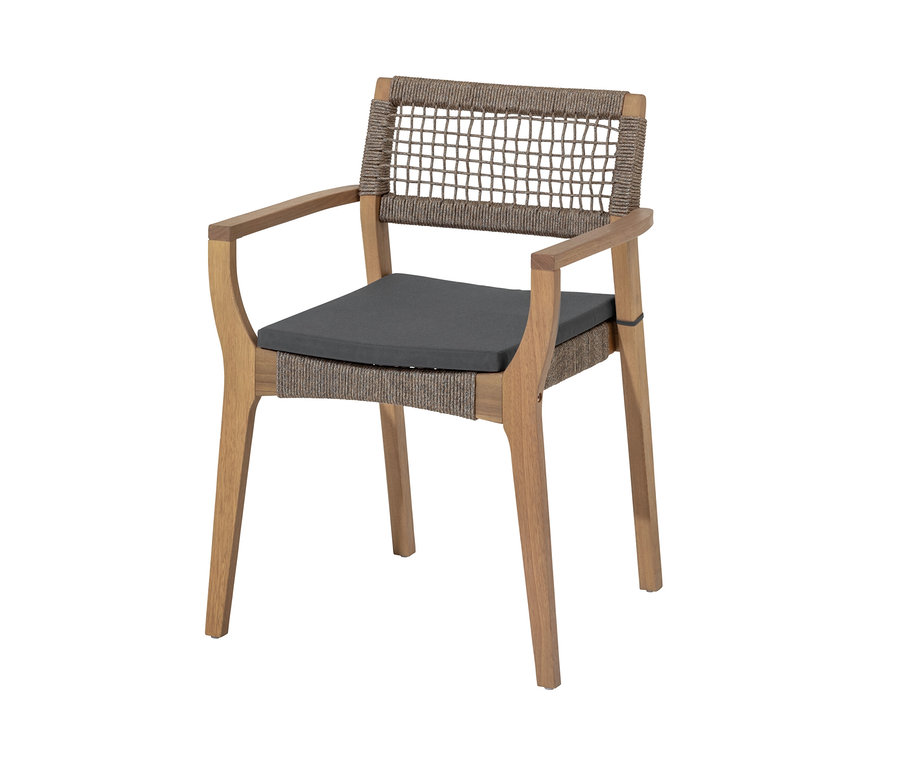 Stohovatelná jídelní židle včetně sedáku.