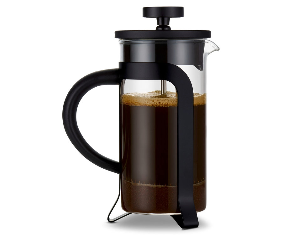 Konvička french press 300 ml, 2 šálky, černá