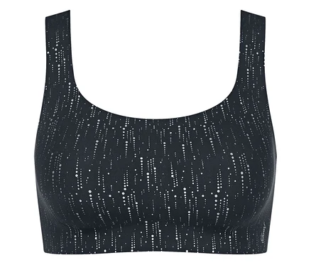Černý top sloggi ZERO Feel 2.0 Festive Top se vzorem.