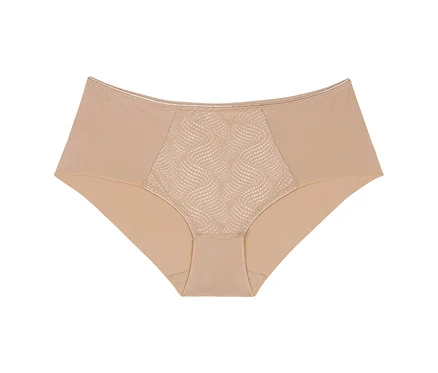 Béžové kalhotky Triumph Essential »Minimizer Hipster X«.