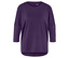 Fialové tričko s tříčtvrtečními rukávy.
