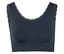 Tmavě modrá sportovní podprsenka s krajkou na výstřihu.