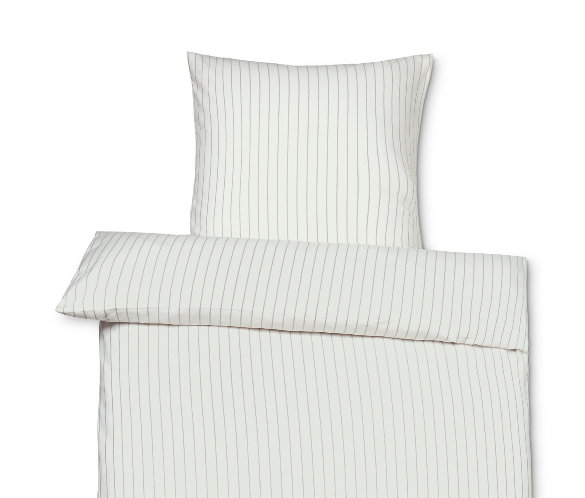 Bílo-tmavošedé proužkované prémiové flanelové povlečení standardní velikosti, velikosti na dvoulůžko a nadměrné velikosti.