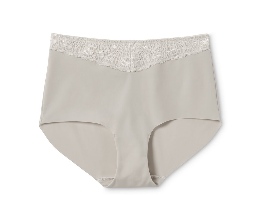 Kalhotky s vysokým pasem, mandlové.