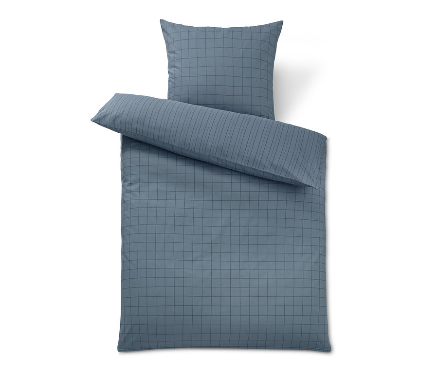 Modré kostkované povlečení renforcé standardní a nadměrné velikosti.
