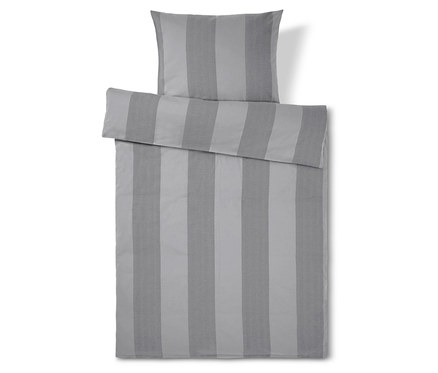 Povlečení z jemného flanelu, pruhy v šedé barvě, standardní velikost