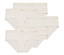 Pětice světle béžových dámských kalhotek leží na sobě.