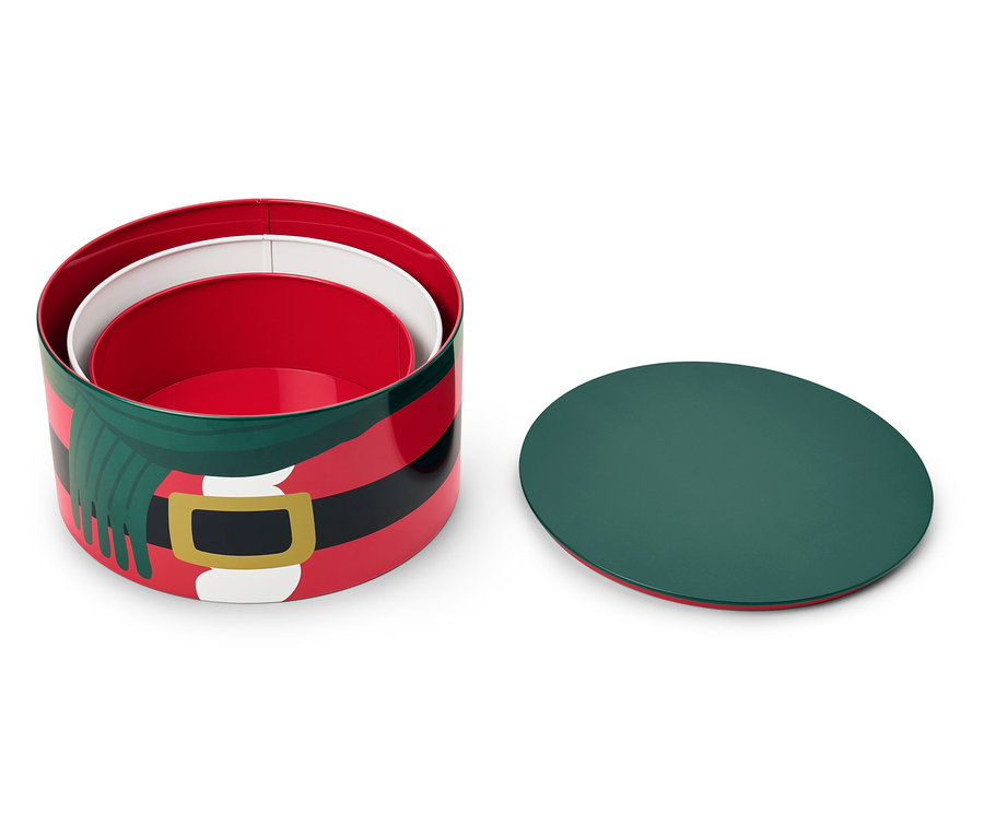 Sada tří dóz na cukroví s vánočním motivem.