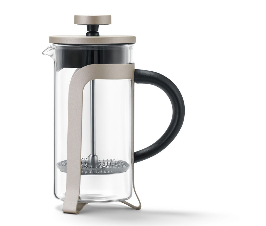 French press konvička 300 ml, 2 šálky, šampaňské barvy.