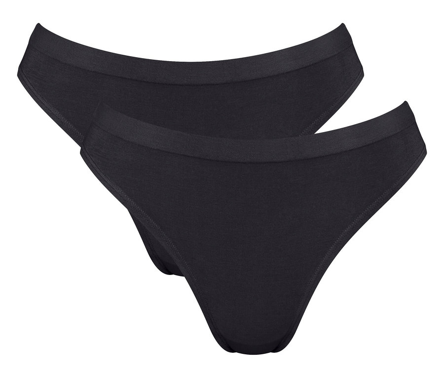 Dvoje černé kalhotky sloggi GO Sense High leg.