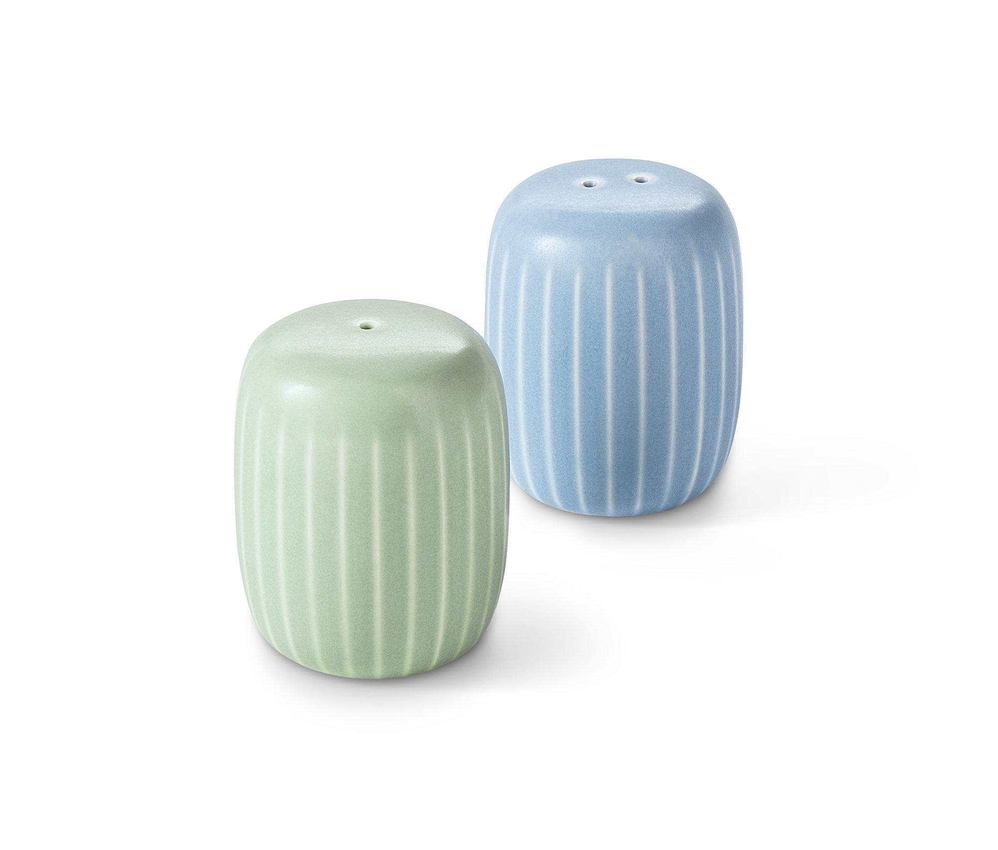 Zelená a modrá slánka a pepřenka s texturou.