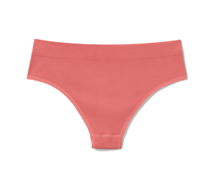 Korálové bezešvé brazilské kalhotky.