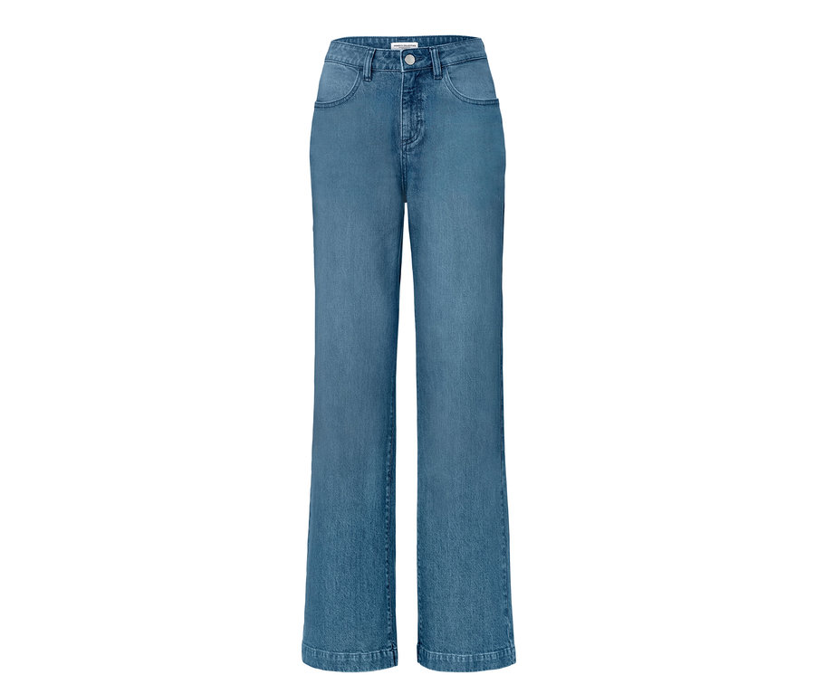 Modré džíny palazzo střižené podle střihu »Neni«.