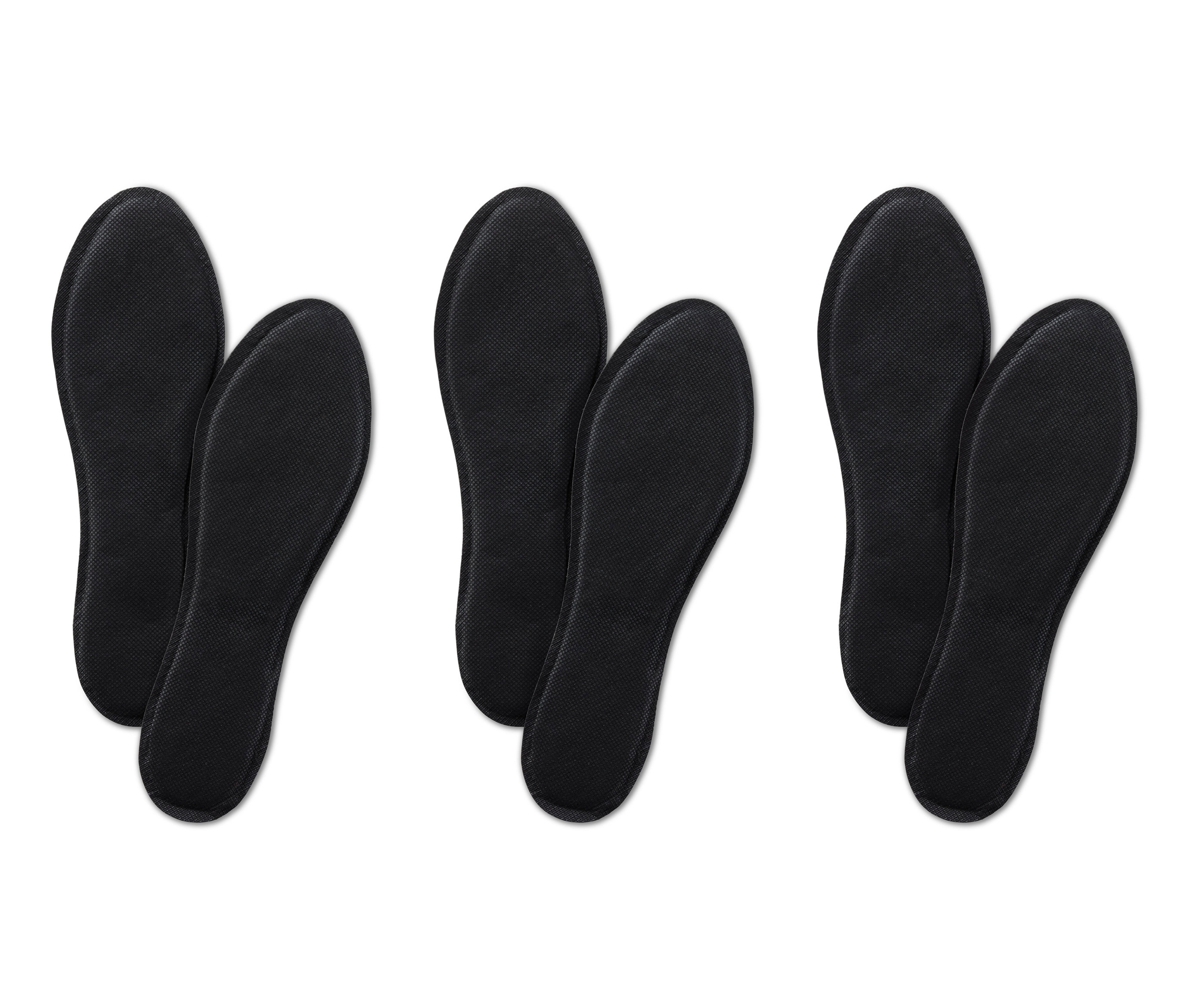 Černé hřejivé vložky do bot, 3 páry.