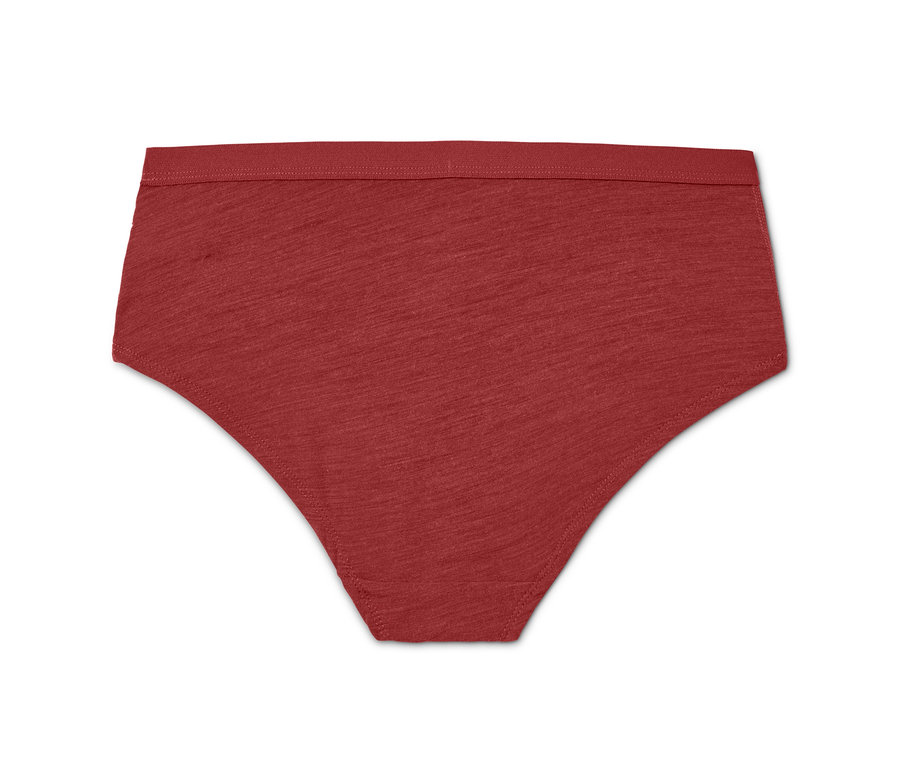 Červené sportovní spodní prádlo s vlnou merino.