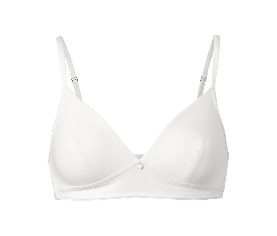 Bílá pohodlná měkká podprsenka z 2 ks soupravy.