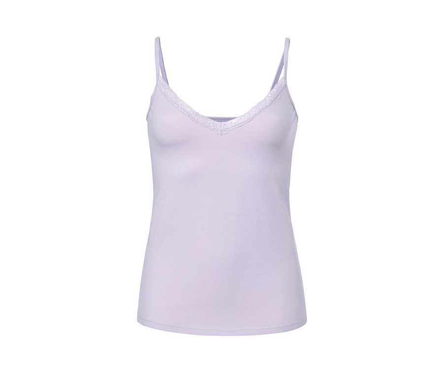 Fialové tílko s krajkou, 2 ks