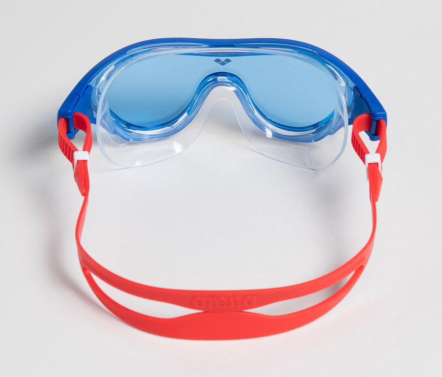Modré dětské plavecké brýle arena Junior The One Mask na bílém pozadí.