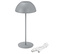 Bateriová stolní lampa s LED, šedá