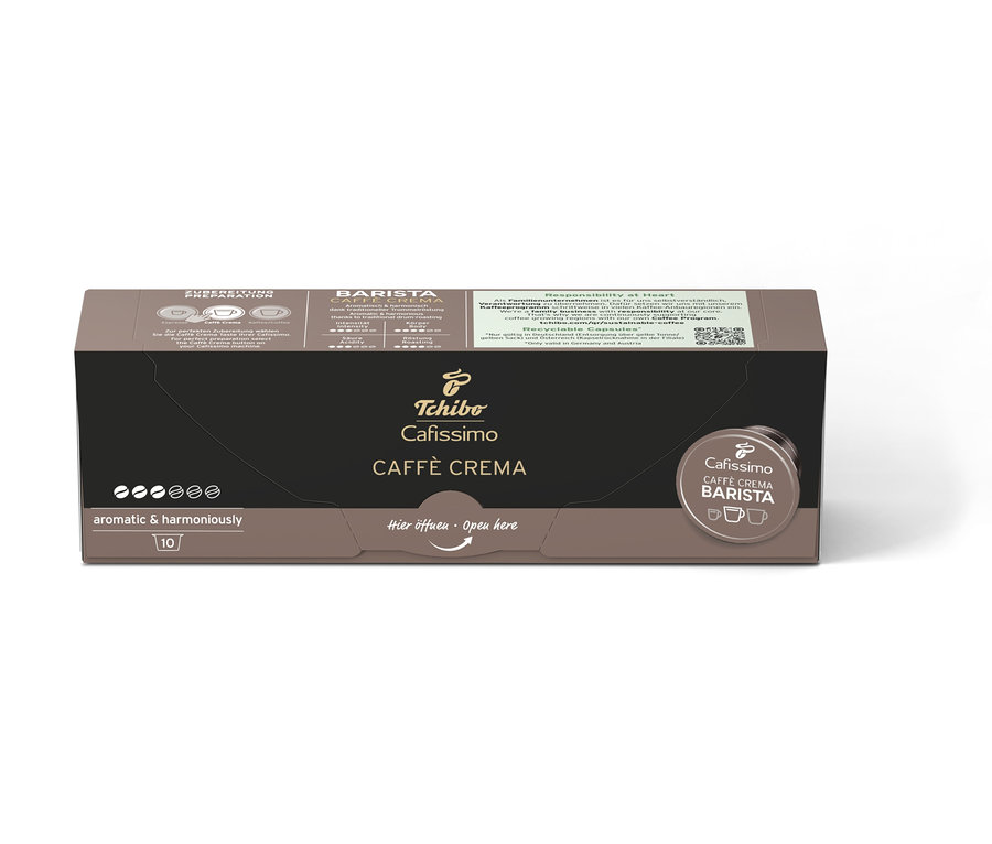 Balení kapslí Cafissimo BARISTA Caffè Crema.