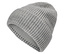 Detail šedé pletené čepice.