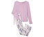 Pyžamo s tkanými kalhotami, růžová