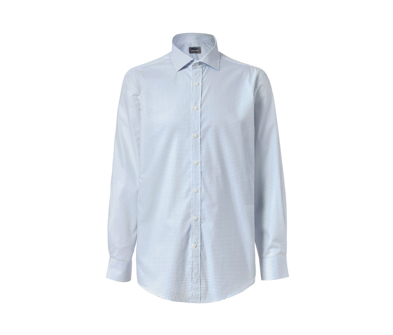 Svetlá košile s límečkem typu kent, comfort fit, s drobným vzorem.