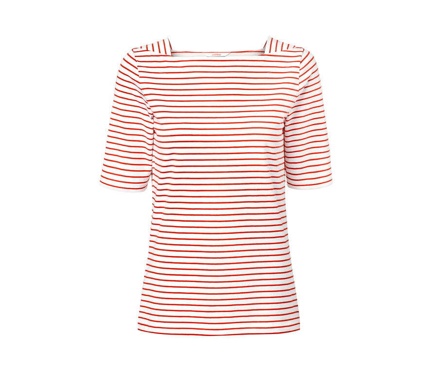 Proužkované triko s polodlouhým rukávem.
