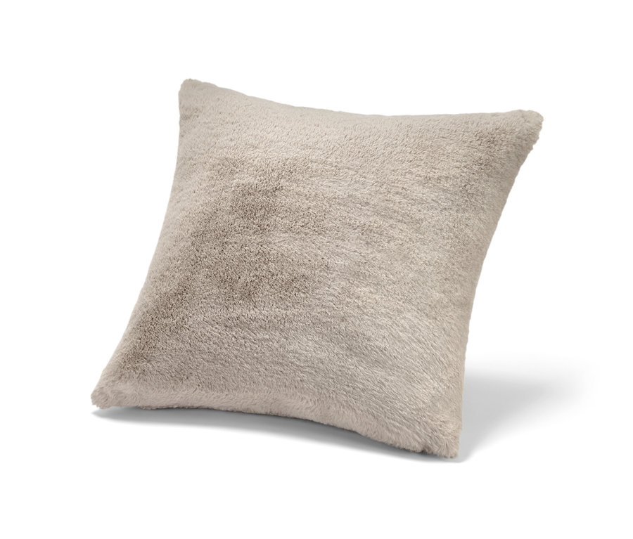 Béžový dekorační polštář.